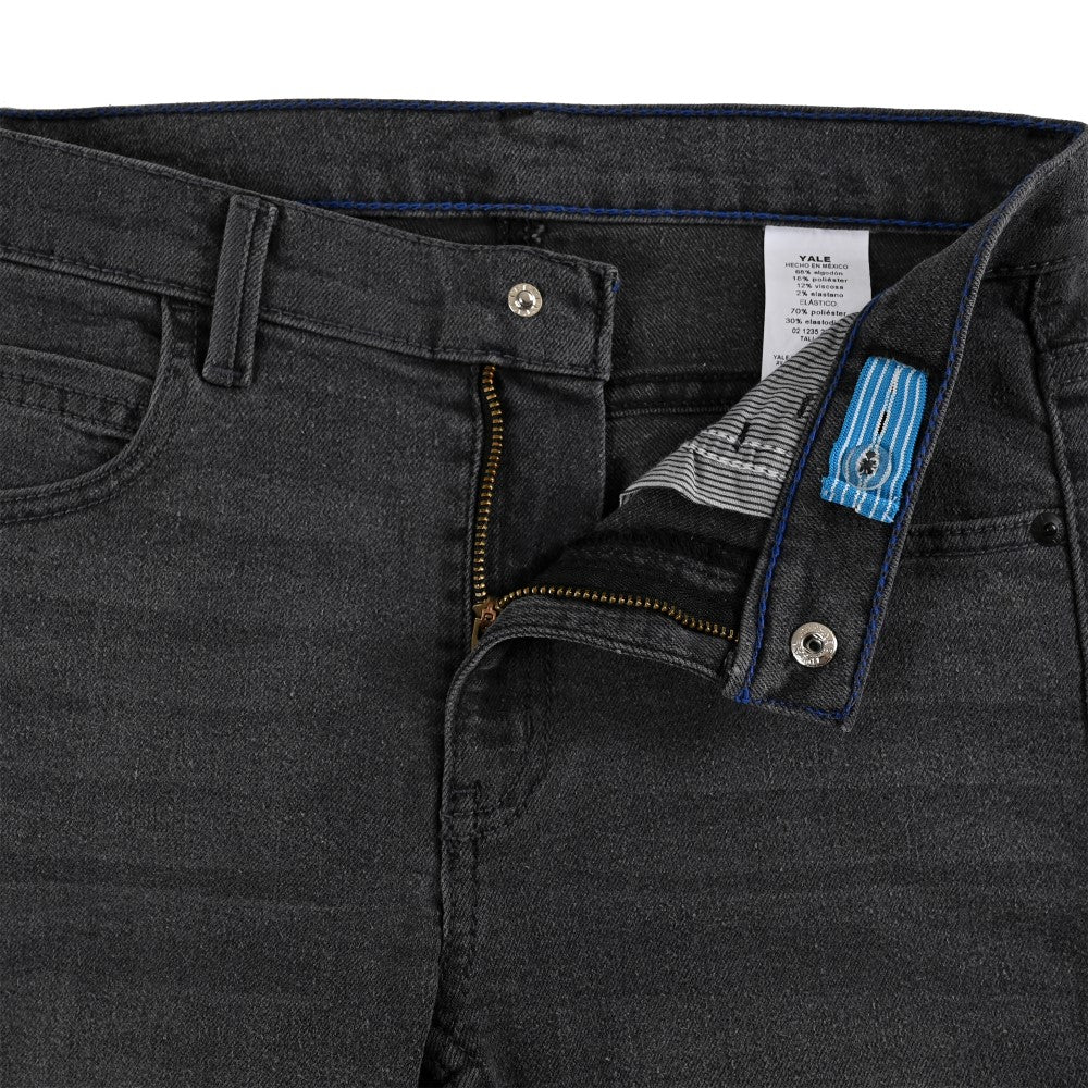 Pantalón de Gabardina Yale Boys Slim Fit 5 bolsas 2944 Gris Oxford