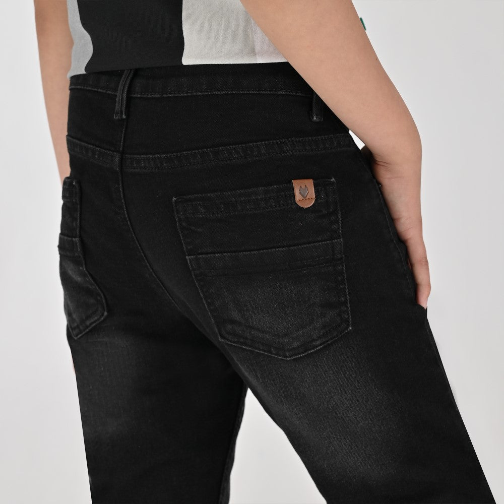 Pantalón de Gabardina Yale Boys Slim Fit 5 bolsas 2944 Negro