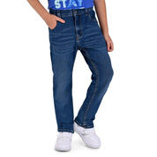 Pantalón de Mezclilla Yale Boys Slim Fit 3641 Azul Petroleo