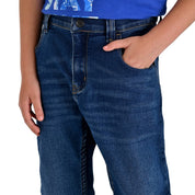 Pantalón de Mezclilla Yale Boys Slim Fit 3641 Azul Petroleo