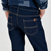 Pantalón de Gabardina Yale Boys Slim Fit 5 bolsas 2091 Azul Marino