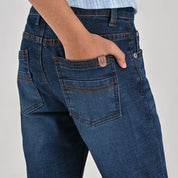 Jeans Yale Boys Boot Cut 2059 Azul Petroleo