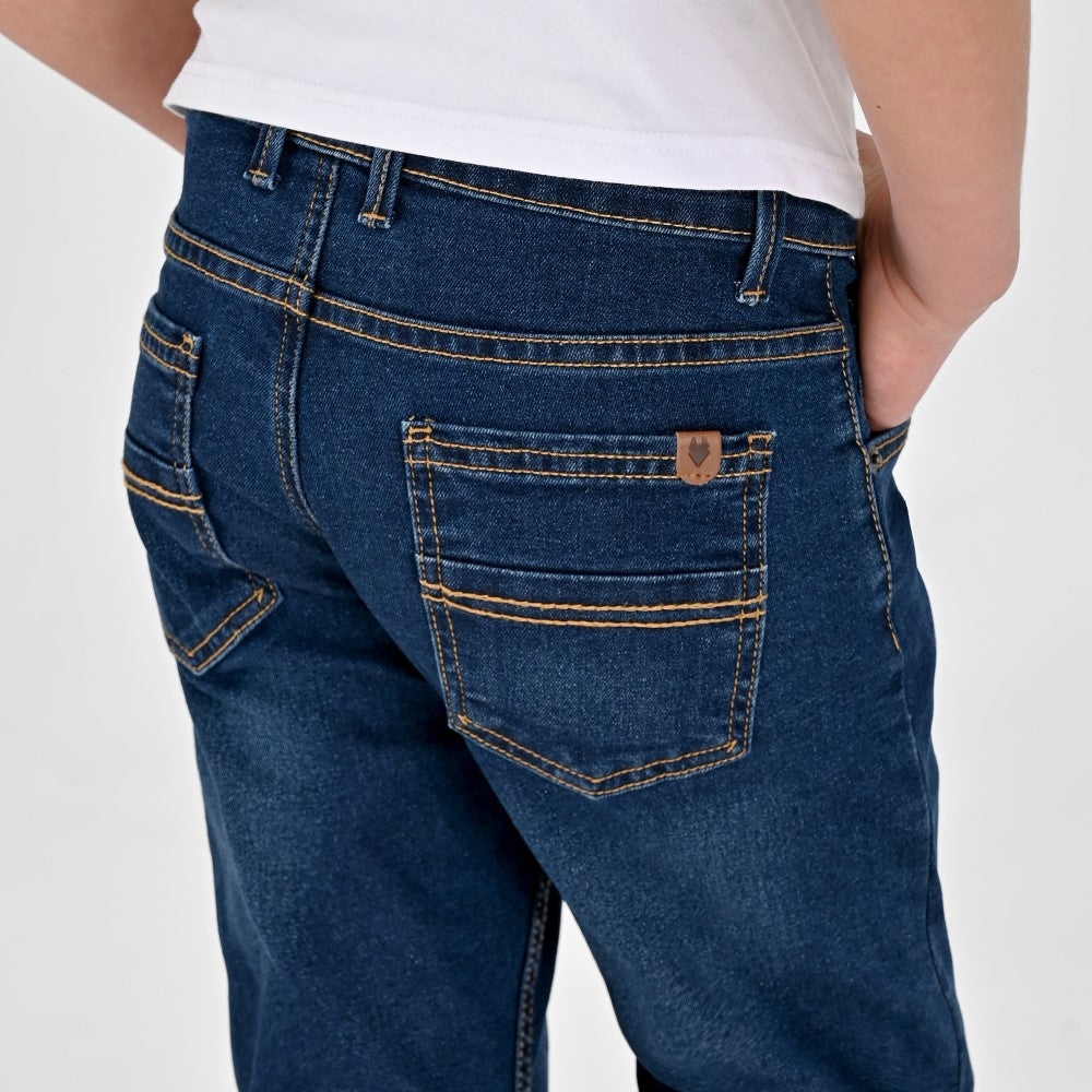 Jeans Yale Boys Boot Cut 2091 Azul Petróleo