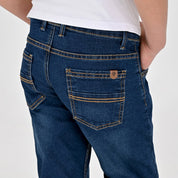 Jeans Yale Boys Boot Cut 2091 Azul Petróleo