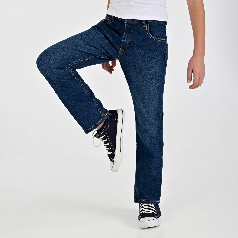 Jeans Yale Boys Boot Cut 2091 Azul Petróleo