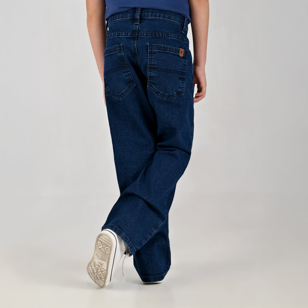 Jeans Yale Boys Boot Cut 2055 Azul Petroleo