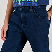 Jeans Yale Boys Boot Cut 2055 Azul Petroleo