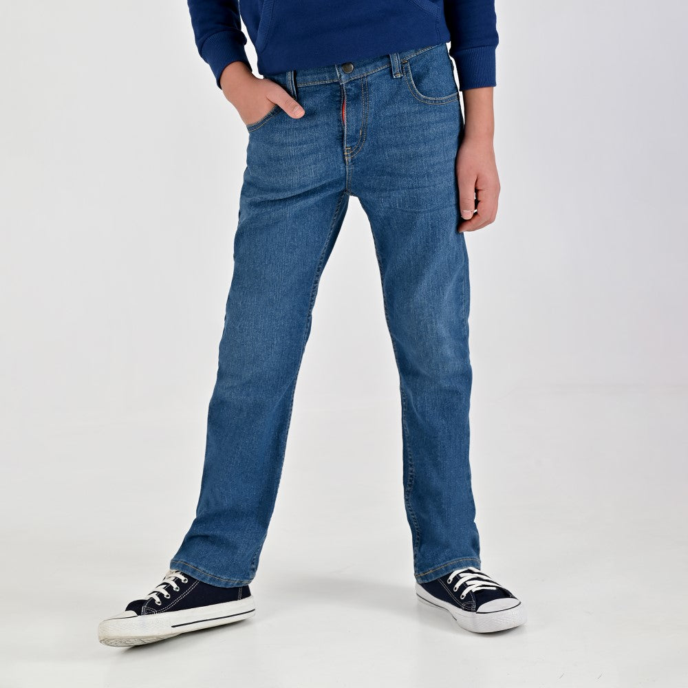 Jeans Yale Boys Regular Fit 2944 Azul Petróleo