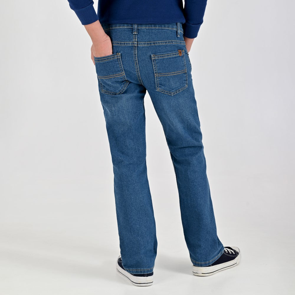 Jeans Yale Boys Regular Fit 2944 Azul Petróleo