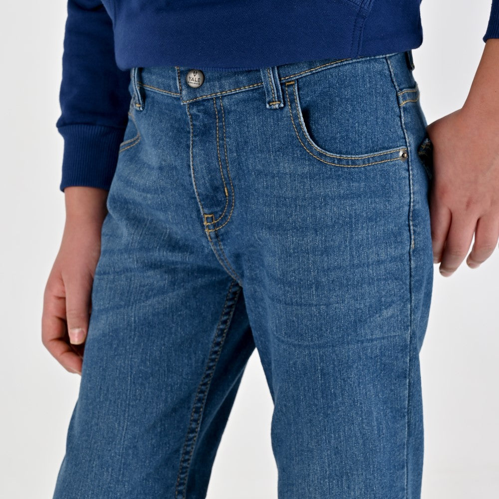 Jeans Yale Boys Regular Fit 2944 Azul Petróleo