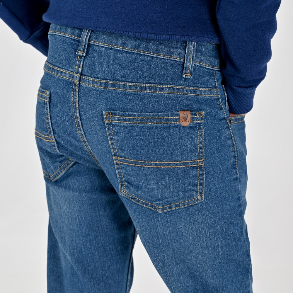 Jeans Yale Boys Regular Fit 2944 Azul Petróleo