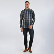 Camisa Yale Para Caballero Manga Larga Regular Fit 5373 Vino