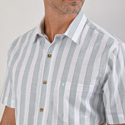 Camisa Yale Para Caballero Manga Corta Regular Fit 4759 Verde Laurel