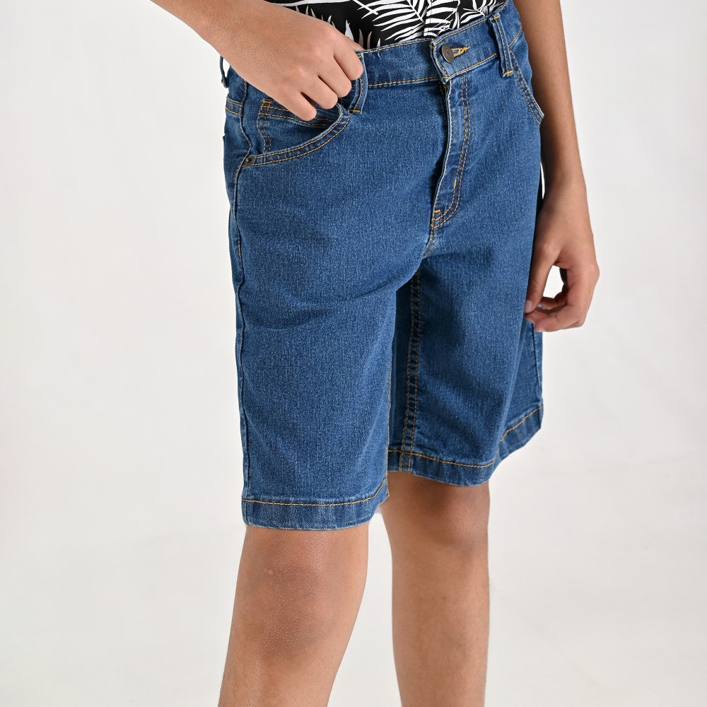 Bermuda Yale Boys Regular Fit 2305 Azul Petroleo