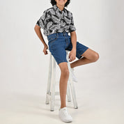 Bermuda Yale Boys Regular Fit 2305 Azul Petroleo