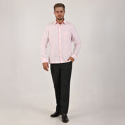 Camisa Yale Para Caballero Cenefa Manga Larga Classic Fit 4719 Rosa