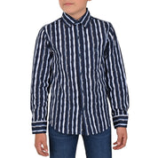 Camisa casual Yale Boys Manga Larga 3843 Azul marino