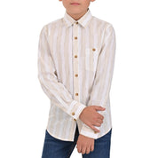 Camisa casual Yale Boys Manga Larga 3844 Beige