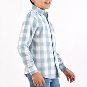 Camisa casual Yale Boys Manga Larga 4671 Verde