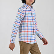 Camisa casual Yale Boys Manga Larga 4674 Blanco