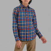 Camisa casual Yale Boys Manga Larga 4674 Azul