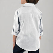 Camisa de vestir Yale Boys Manga Larga 7705 Blanco