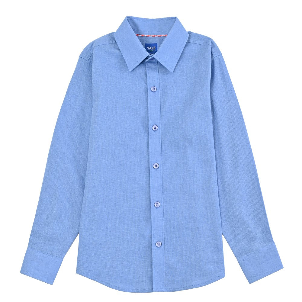 Camisa de vestir Yale Boys Manga Larga 7705 Azul