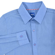 Camisa de vestir Yale Boys Manga Larga 7705 Azul