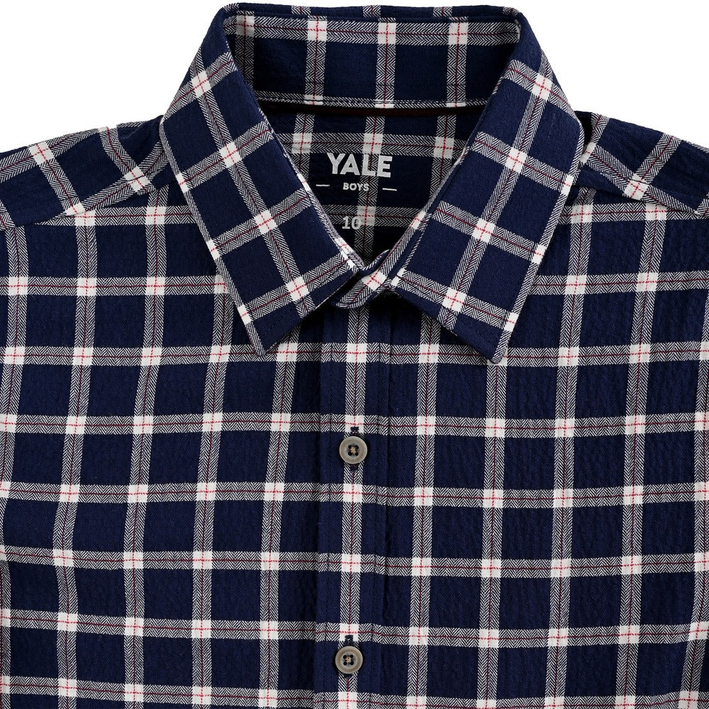Camisa Yale Boys Manga Larga Regular Fit 8090 Azul Marino