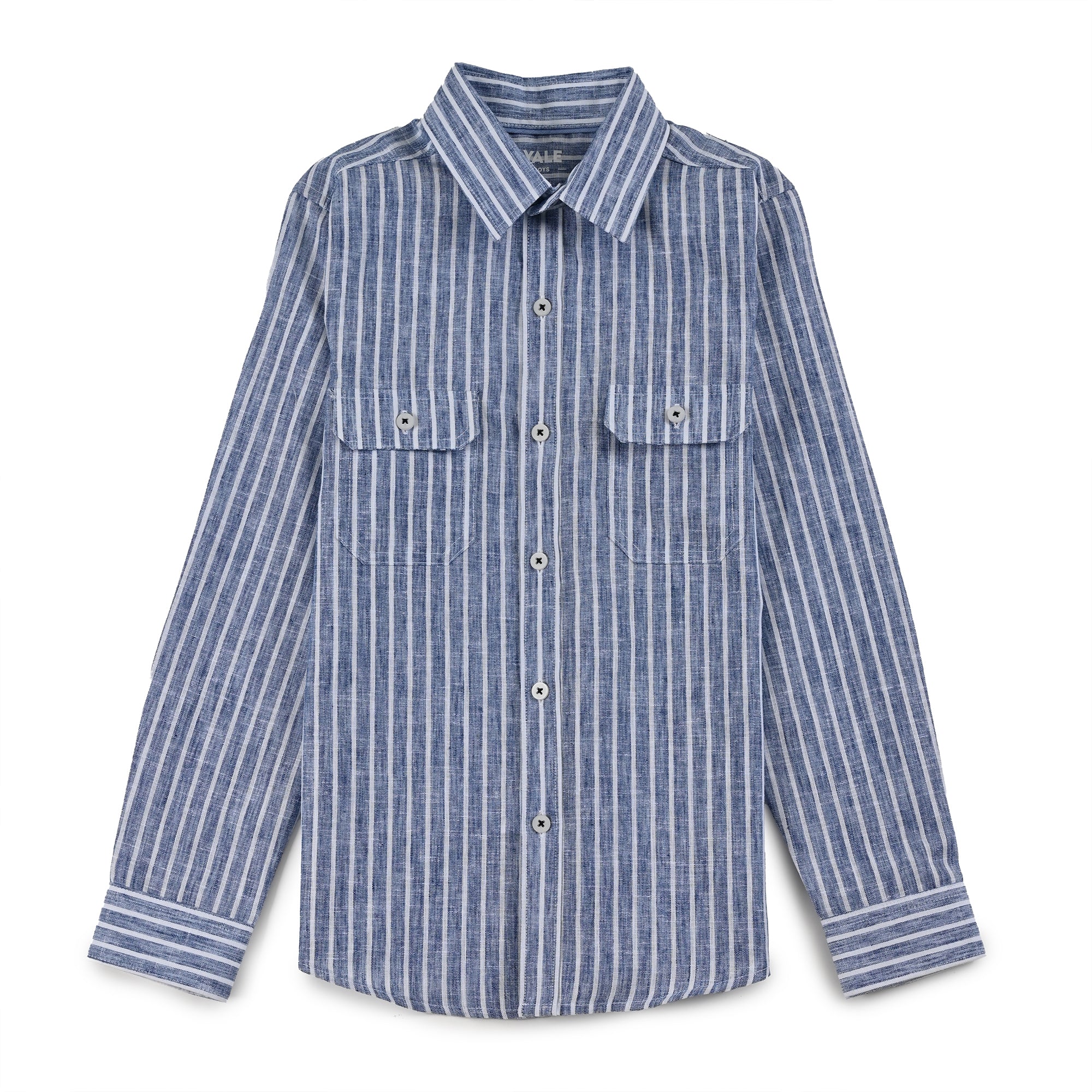 Camisa Yale Boys Manga Larga Regular Fit 8093 Azul Marino