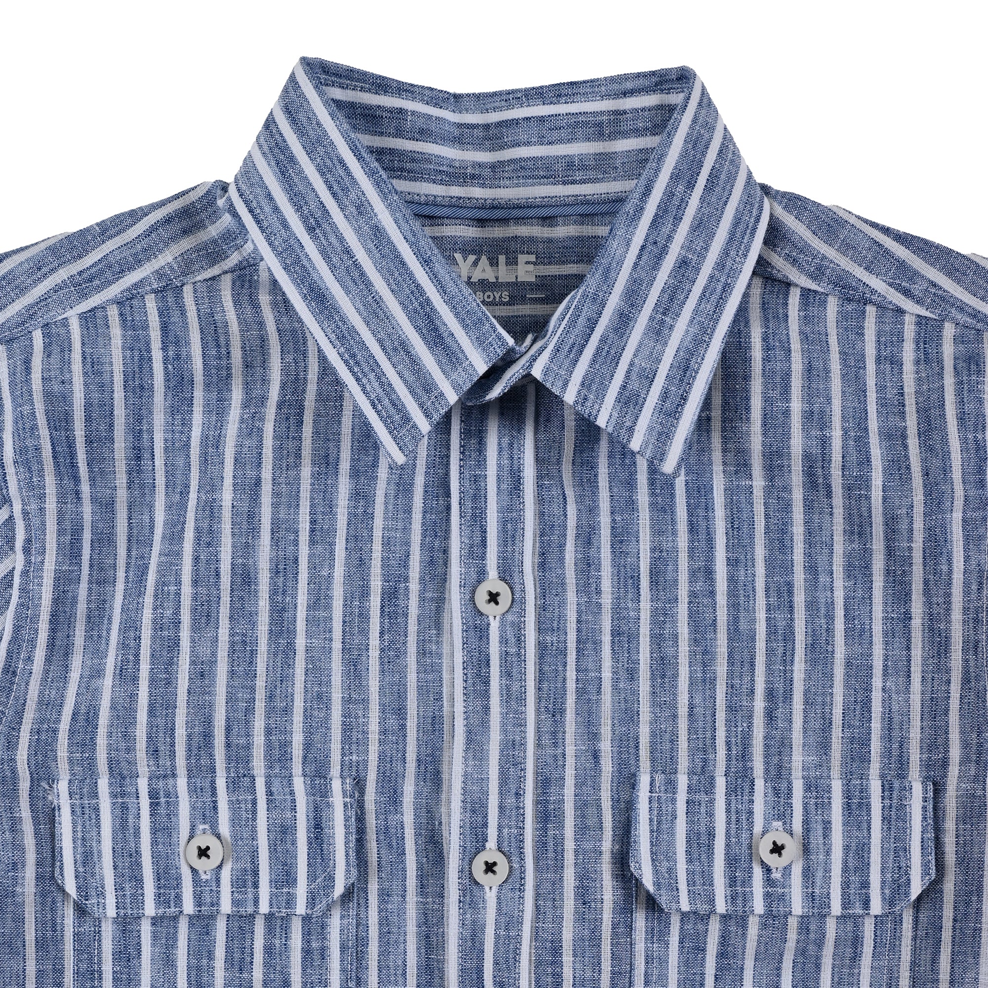 Camisa Yale Boys Manga Larga Regular Fit 8093 Azul Marino