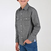 Camisa Yale Boys Manga Larga Regular Fit 8183 Negra