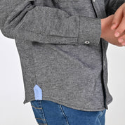 Camisa Yale Boys Manga Larga Regular Fit 8183 Negra