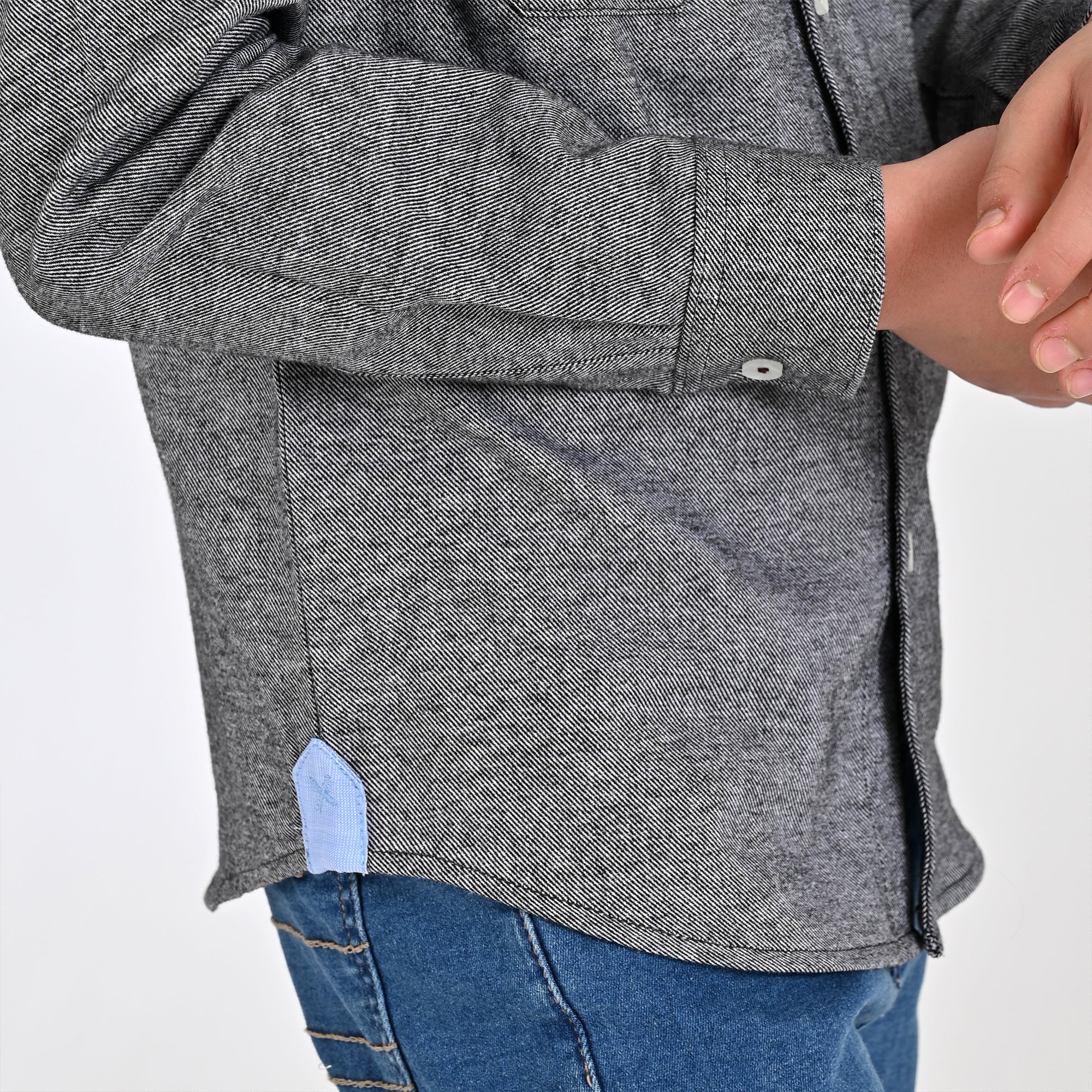 Camisa Yale Boys Manga Larga Regular Fit 8183 Negra