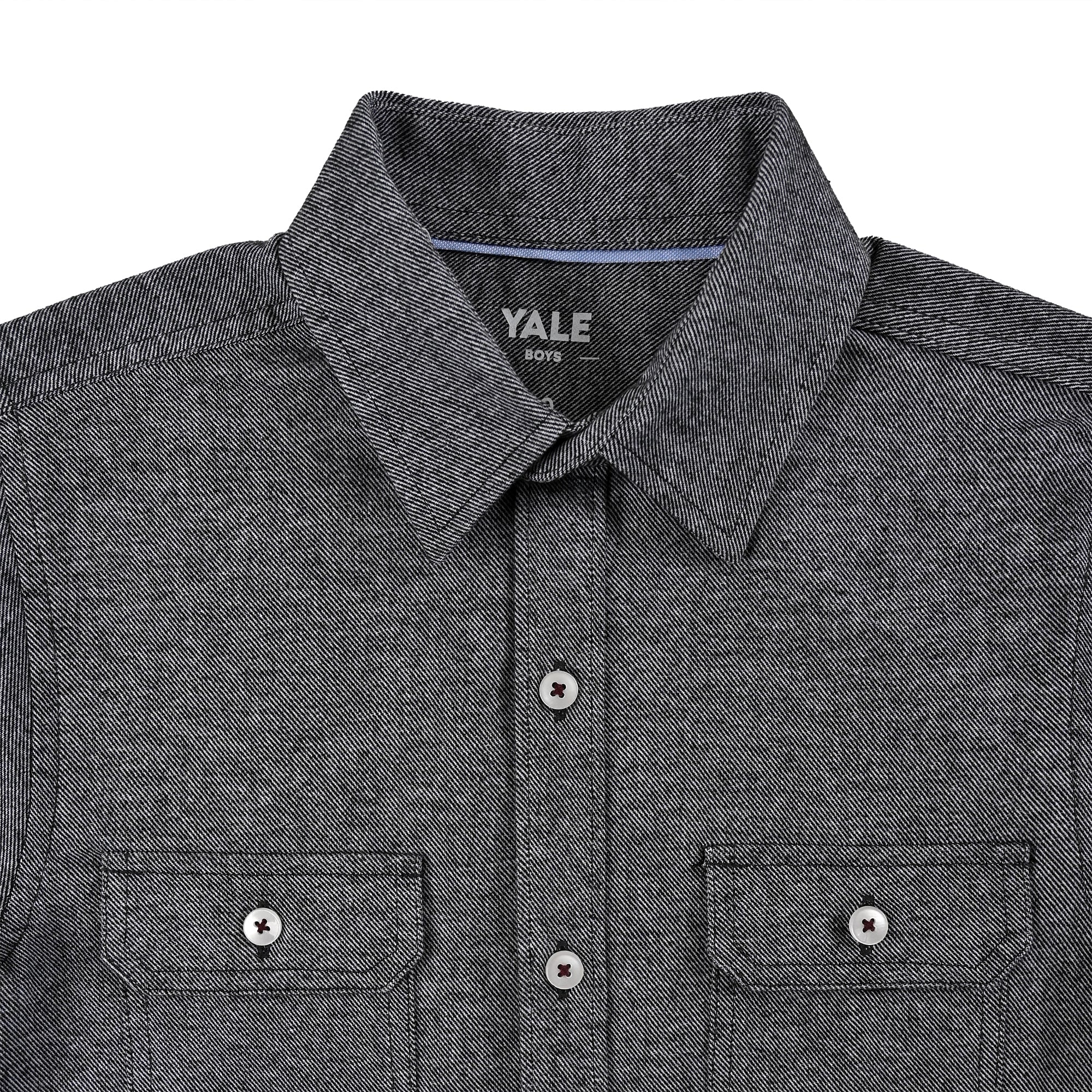 Camisa Yale Boys Manga Larga Regular Fit 8183 Negra