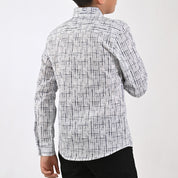 Camisa casual Yale Boys Manga Larga 3851 Blanco
