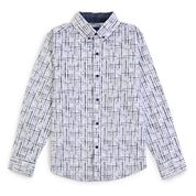 Camisa casual Yale Boys Manga Larga 3851 Blanco
