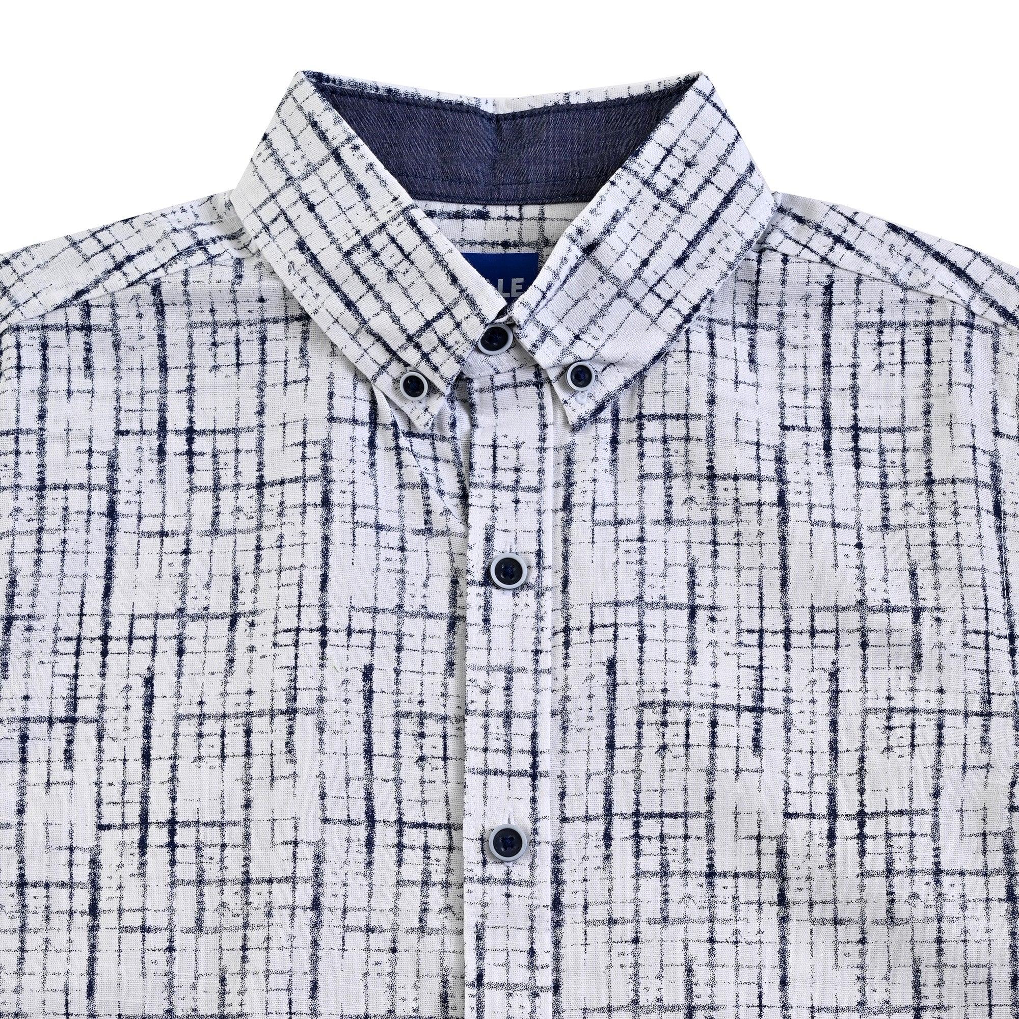 Camisa casual Yale Boys Manga Larga 3851 Blanco