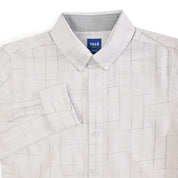 Camisa casual Yale Boys Manga Larga 4669 Blanco