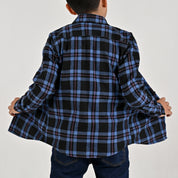 Camisa casual Yale Boys Manga Larga 4676 Negro