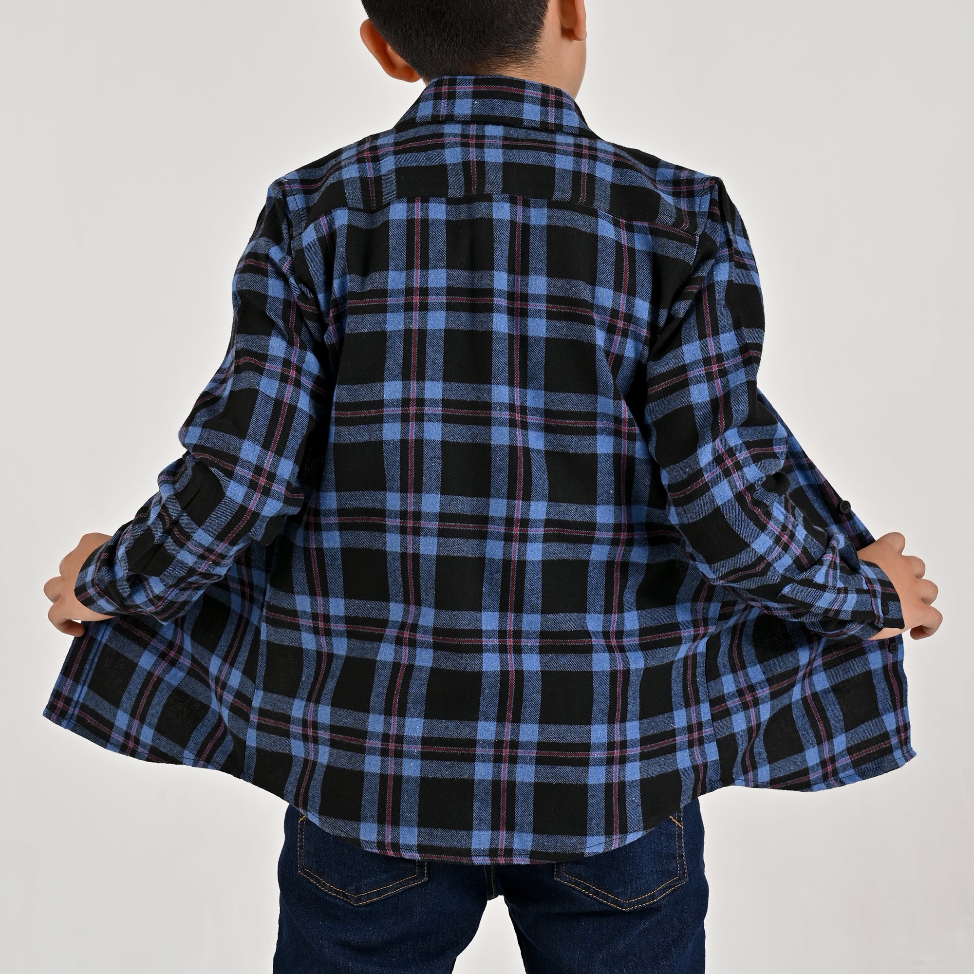 Camisa casual Yale Boys Manga Larga 4676 Negro