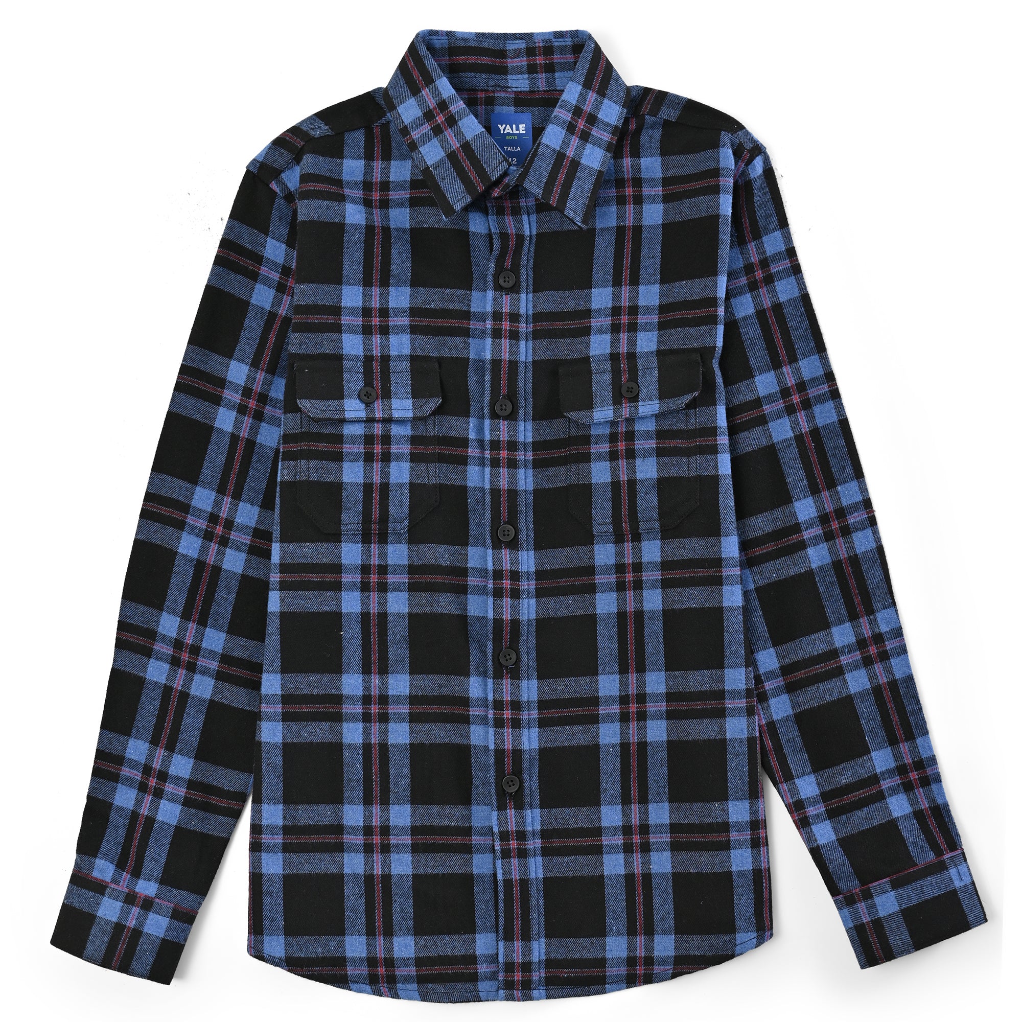 Camisa casual Yale Boys Manga Larga 4676 Negro