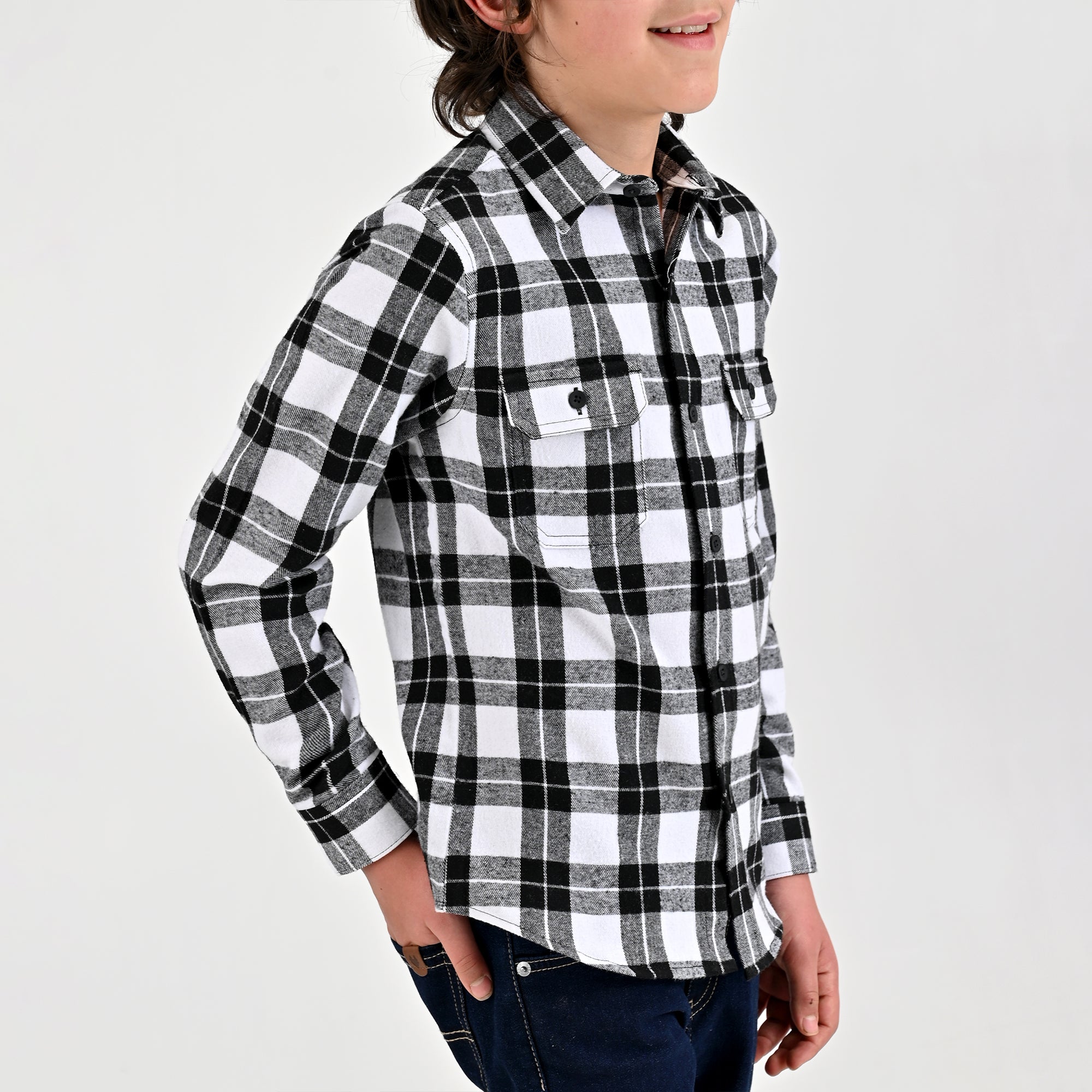 Camisa Yale Boys Manga Larga Regular Fit 8088 Negra