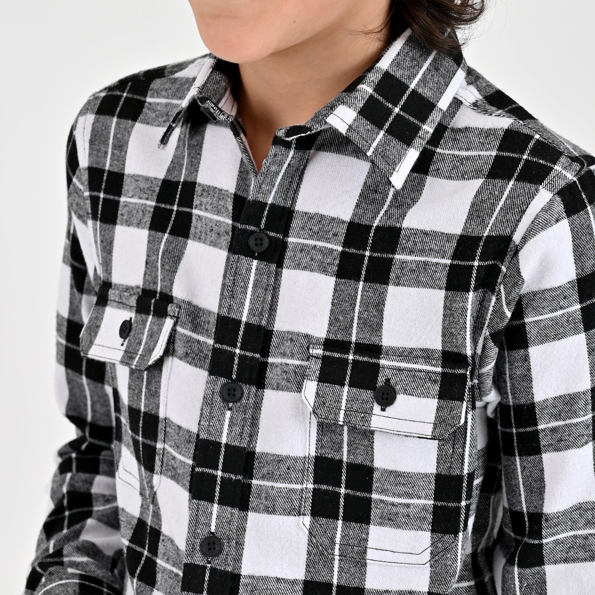 Camisa Yale Boys Manga Larga Regular Fit 8088 Negra