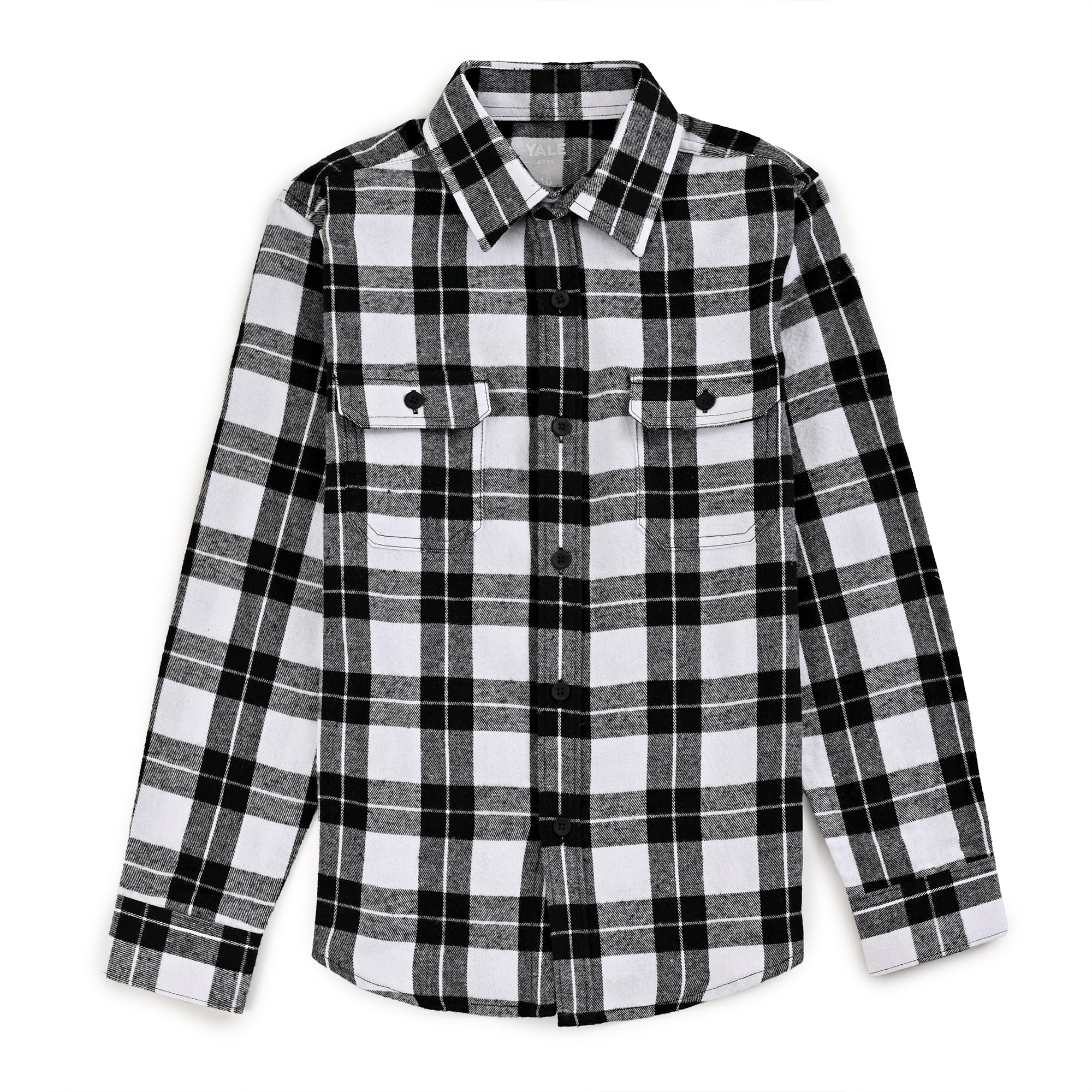 Camisa Yale Boys Manga Larga Regular Fit 8088 Negra