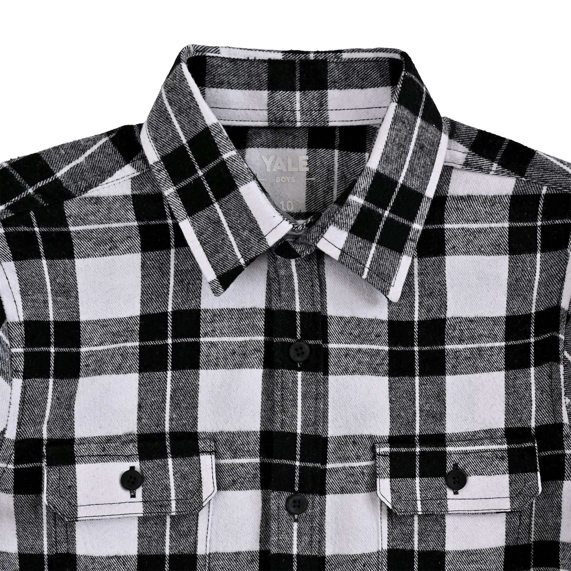 Camisa Yale Boys Manga Larga Regular Fit 8088 Negra