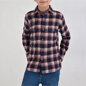 Camisa Yale Boys Manga Larga Regular Fit 8089 Azul Marino