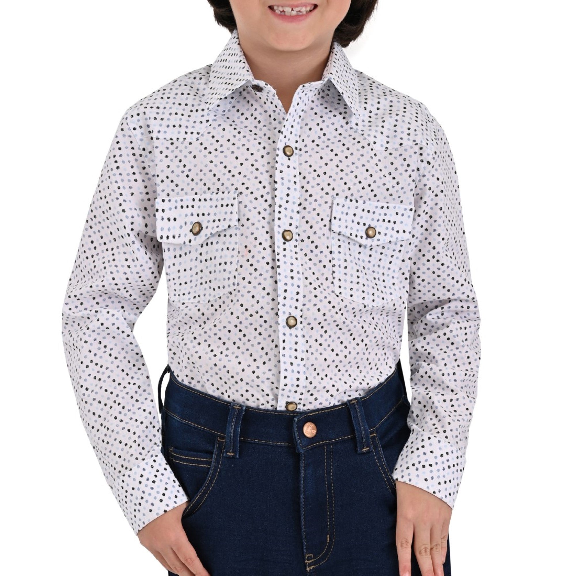 Camisa vaquera Yale Boys Manga larga 3308 Gris Oxford