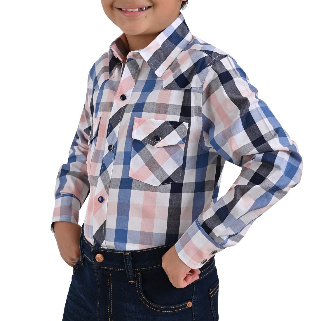 Camisa Manga Larga Yale Boys Azul VQ03