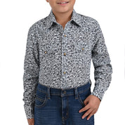Camisa vaquera Yale Boys Manga Larga VQ03 Blanco